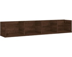 vidaXL Wandschap - Wandschappen - Plank - Schap - Wandschap CD 100x18x18 cm bewerkt hout bruin eikenkleur