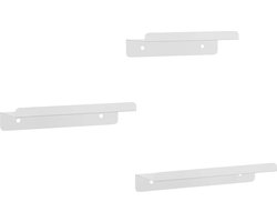 vidaXL - Wandschappen - 3 - st - roestvrijstaal - zilverkleurig