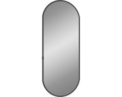 vidaXL - Wandspiegel - 50x20 - cm - ovaal - zwart