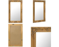 vidaXL Wandspiegel barok stijl 50x80 cm goudkleurig - Wandspiegel - Wandspiegels - Spiegel - Badkamerspiegel