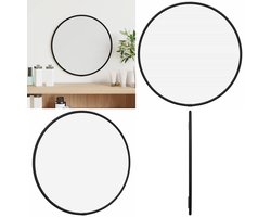 vidaXL - Wandspiegel - rond - Ø30 - cm - zwart