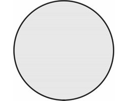 vidaXL - Wandspiegel - rond - Ø50 - cm - zwart