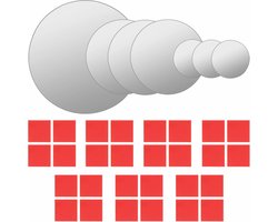 vidaXL - Wandspiegelset - rond - glas - 7-delig