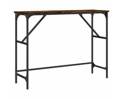 vidaXL - Wandtafel - 100x32x75 - cm - bewerkt - hout - gerookt - eikenkleurig