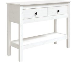 vidaXL - Wandtafel - 100x35x75 - cm - massief - grenenhout - wit