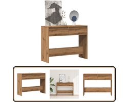 vidaXL Wandtafel - 100x35x76,5 cm - Artisanaal Eiken Console Tafel - Console Tafels - Sofa Tafel - Hal Tafel