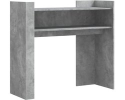 vidaXL Wandtafel - 100x35x90 cm - Bewerkt hout - Grijs Wandtafel - Console Tafel - Houten Tafel - Beton Grijs - Bergruimte
