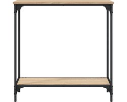 vidaXL - Wandtafel - 101x30,5x75 - cm - bewerkt - hout - zwart