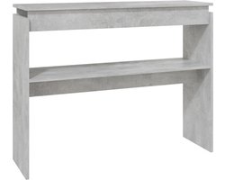 vidaXL - Wandtafel - 102x30x80 - cm - bewerkt - hout - betongrijs