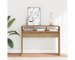 vidaXL Wandtafel - 105x30x80 cm - Artisanaal Eiken Wandtafel - Wandtafels - Banktafel - Haltafel