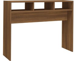 vidaXL - Wandtafel - 105x30x80 - cm - bewerkt - hout - bruin - eikenkleur