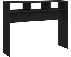 vidaXL - Wandtafel - 105x30x80 - cm - bewerkt - hout - zwart