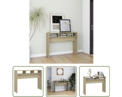 vidaXL Wandtafel 105x30x80 cm - Sonoma Eiken Consoletafel - Wandtafel - Houten Tafel - Eiken Tafel - Living Room Furniture