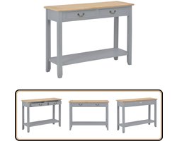 vidaXL Wandtafel - 110x35x80 cm - Grijs/Hout Klassieke Wandtafel - Wandtafel - Salontafel - Entreetafel - Sidetable