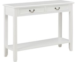 vidaXL - Wandtafel - 110x35x80 - cm - hout - wit