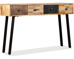 vidaXL - Wandtafel - 120x30x76 - cm - massief - gerecycled - teakhout
