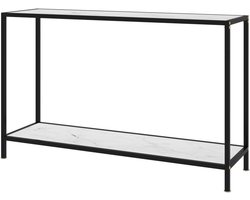 vidaXL Wandtafel 120x35x75 cm gehard glas wit