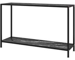 vidaXL Wandtafel 120x35x75 cm gehard glas zwart