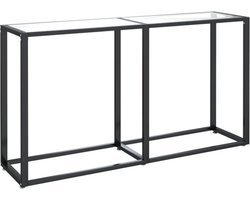vidaXL - Wandtafel - 140x35x75,5 - cm - gehard - glas - transparant