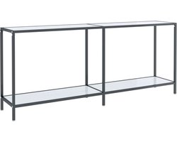 vidaXL - Wandtafel - 180x35x75,5 - cm - gehard - glas - wit