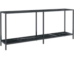 vidaXL - Wandtafel - 180x35x75,5 - cm - gehard - glas - zwart