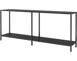 vidaXL Wandtafel 180x35x75,5 cm gehard glas zwart