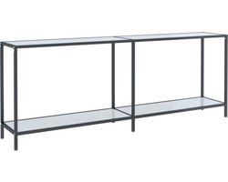 vidaXL - Wandtafel - 200x35x75,5 - cm - gehard - glas - wit