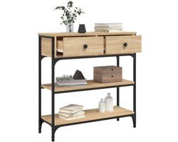 vidaXL Wandtafel 72,5x25x75 cm bewerkt hout sonoma eikenkleurig - Wandtafel - Wandtafels - Bijzettafel - Console Tafel