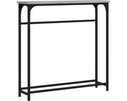 vidaXL Wandtafel - 75x19,5x75 cm - Grijs Sonoma Eiken Wandtafel - Haltafel - Entreetafel - Designmeubilair - Grijze Meubels