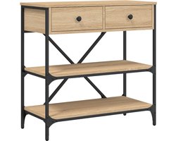 vidaXL - Wandtafel - 75x34,5x75 - cm - bewerkt - hout - sonoma - eikenkleurig