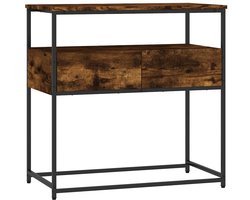 vidaXL - Wandtafel - 75x40x75 - cm - bewerkt - hout - gerookt - eikenkleurig