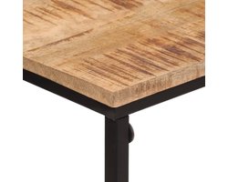 vidaXL - Wandtafel - 80x30x74 - cm - massief - mangohout - en - ijzer