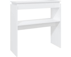 vidaXL - Wandtafel - 80x30x80 - cm - bewerkt - hout - wit