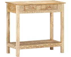 vidaXL - Wandtafel - 80x35x74 - cm - massief - mangohout