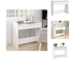 vidaXL - Wandtafel - 89x41x76,5 - cm - bewerkt - hout - wit