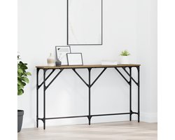 vidaXL - Wandtafel - artisanaal - eikenkleurig - 140 - x - 23 - x - 75 - cm