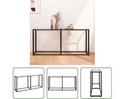 vidaXL Wandtafel - Gehard Glas - 160x35x75,5 cm Wandtafel - Bijzettafel - Glazen Tafellamp - Salontafel - Industriële Tafel