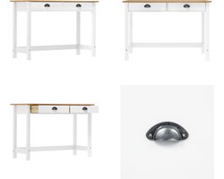 vidaXL Wandtafel Hill 2 lades 110x45x74 cm massief grenenhout - Wandtafel - Wndtafels - Tafel - Haltafel