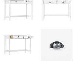 vidaXL Wandtafel Hill 2 lades 110x45x74 cm massief grenenhout - Wandtafel - Wndtafels - Tafel - Haltafel