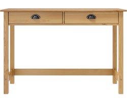 vidaXL Wandtafel Hill - 2 Lades - Massief Grenenhout Wandtafel - Consoletafel - Grenenhout - Massief Hout - Bijzetkastje