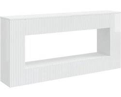 vidaXL - Wandtafel - Hoogglans - Wit - 155 - x - 29 - x - 74 - cm - Geconstrueerd - hout