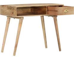 vidaXL Wandtafel Mangohout 90x45x75 cm Wandtafel - Mangohouten Tafel - Rustic Tafellamp - Vintage Kastje - Entreebank