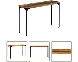 vidaXL Wandtafel - Massief Gerecycled Hout - 120x35x76 cm Wandtafel - Salontafel - Tafelconsole - Houten Tafel - Recycled Wood Furniture