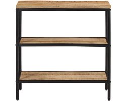 vidaXL Wandtafel - Massief Mangohout - 70x35x70 cm Wandtafel - Mango Wood - Industrieel Design - Hangtafels - Entreehal