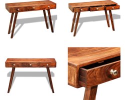 vidaXL Wandtafel met 3 lades 76 cm massief sheeshamhout - Dressoir - Dressoirs - Kastje - Kastjes