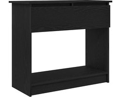 vidaXL - Wandtafel - met - lades - 85,5x38,5x74,5 - cm - zwart