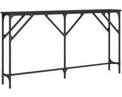 vidaXL Wandtafel - Wandtafels - Bijzettafel - Console Tafel - Wandtafel 140x23x75 cm bewerkt hout zwart
