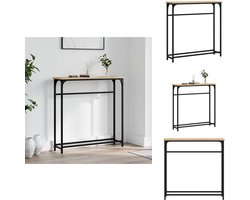 vidaXL Wandtafel - Wandtafels - Bijzettafel - Console Tafel - Wandtafel 75x19,5x75 cm bewerkt hout sonoma eikenkleurig
