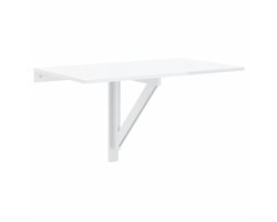 vidaXL Wandtafel - Wandtafels - Klaptafel - Muurtafel - Wandtafel inklapbaar 100x60x56 cm bewerkt hout hoogglans wit