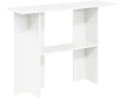 vidaXL - Wandtafel - Wit - 100 - x - 30 - x - 75 - cm - Bewerkt - hout